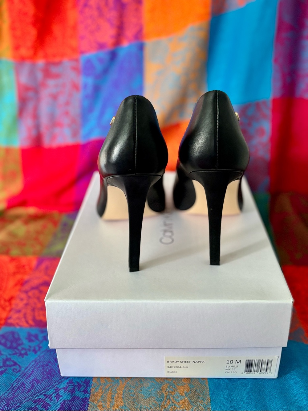 Calvin Klein Brady Black Leather Pointed Toe Stiletto Pumps - Only Worn Once - Picture 3 of 4